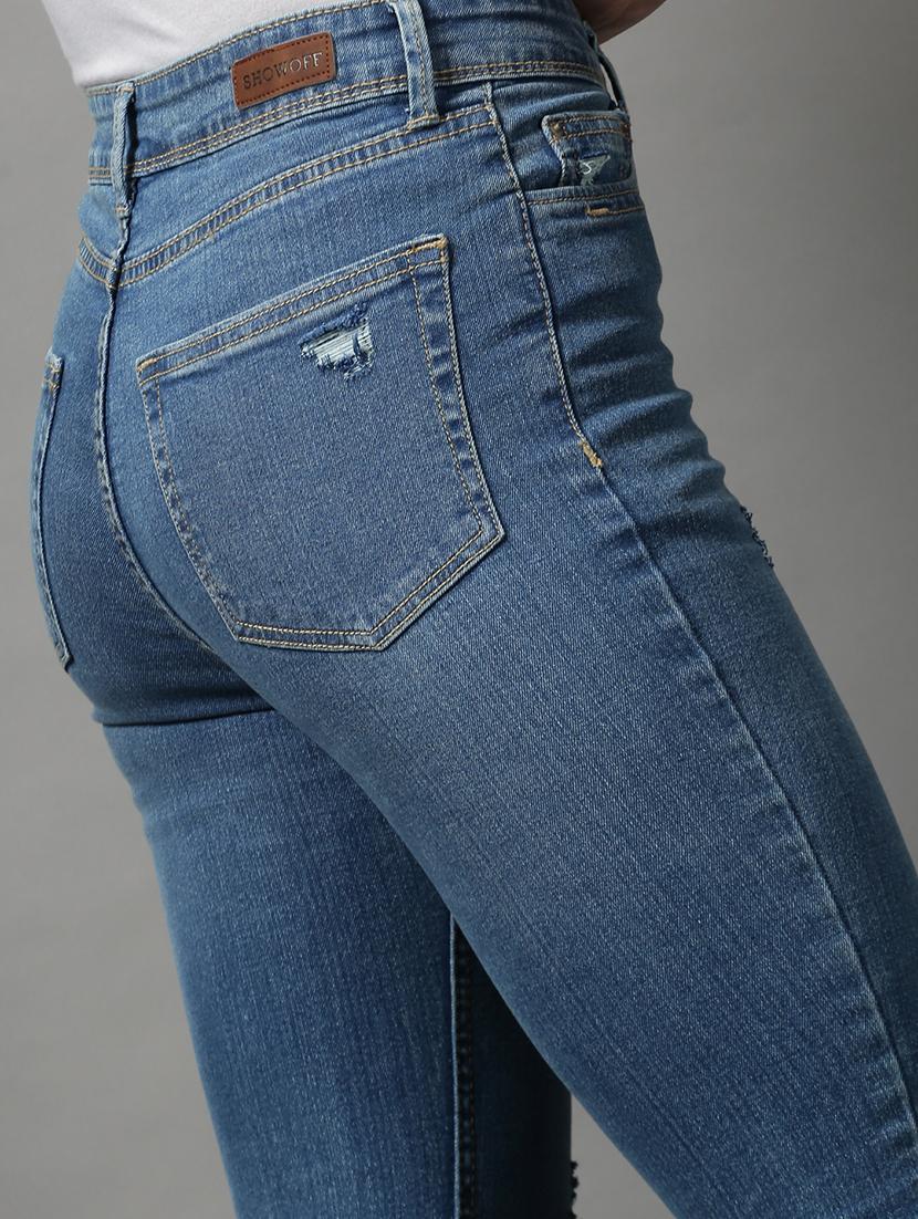 women's distress bootcut jeans - 18591017 - Standard Image - 6