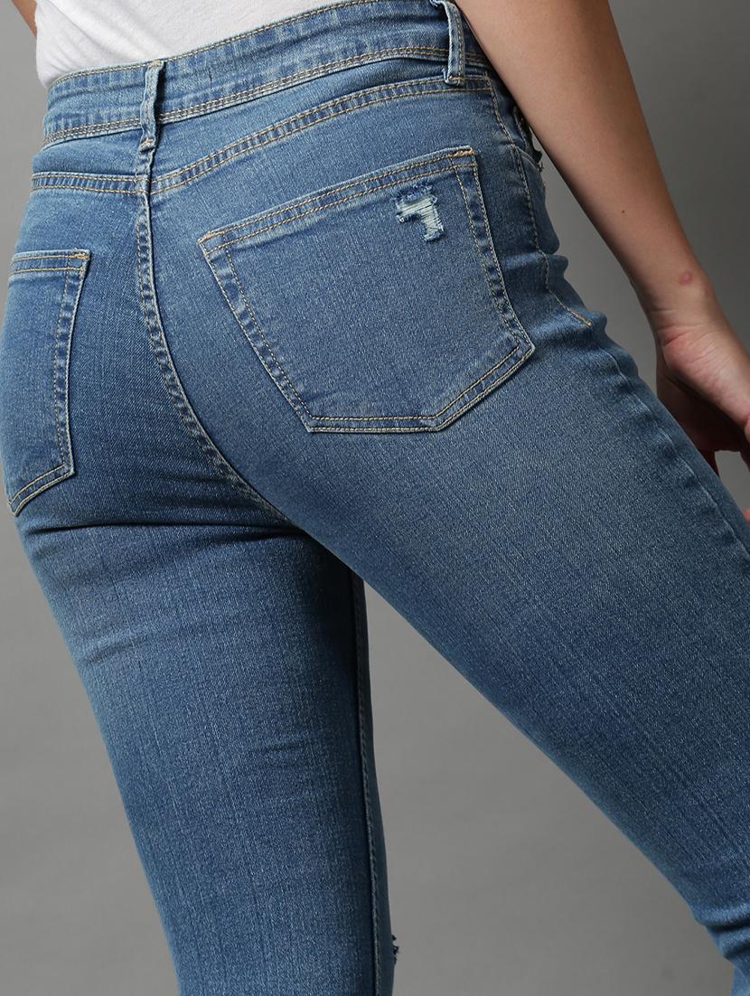 women's distress bootcut jeans - 18591018 - Standard Image - 6