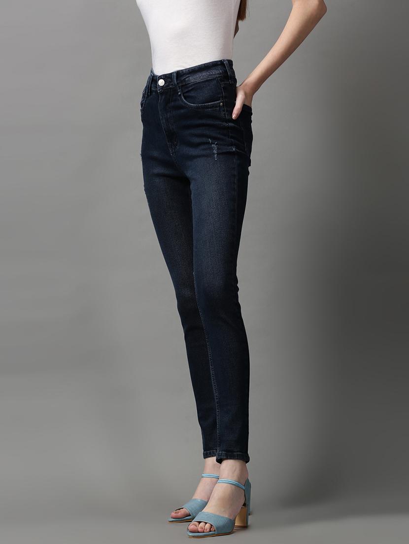 women's distress slim fit jeans - 18591023 -  Standard Image - 1