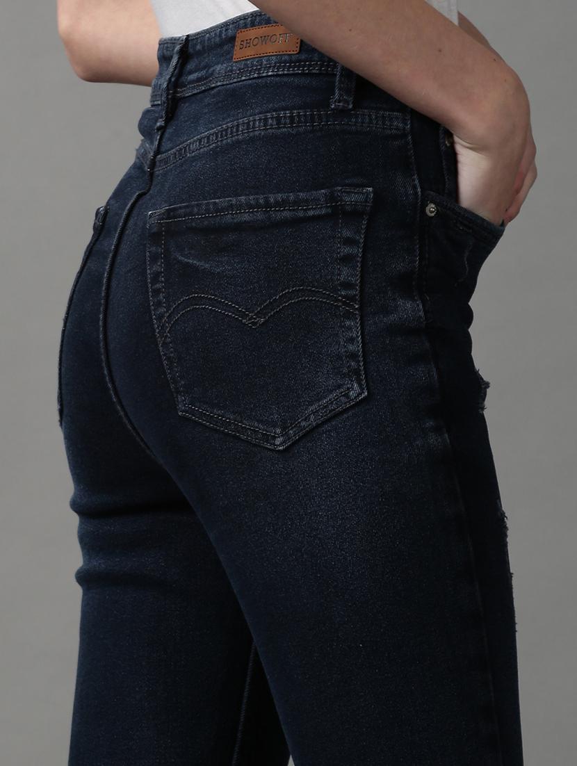 women's distress slim fit jeans - 18591023 - Standard Image - 6