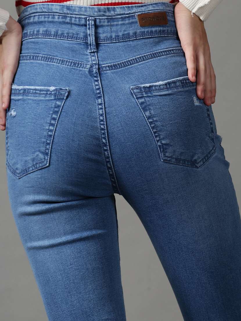 women's distress slim fit jeans - 18591027 -  Standard Image - 6