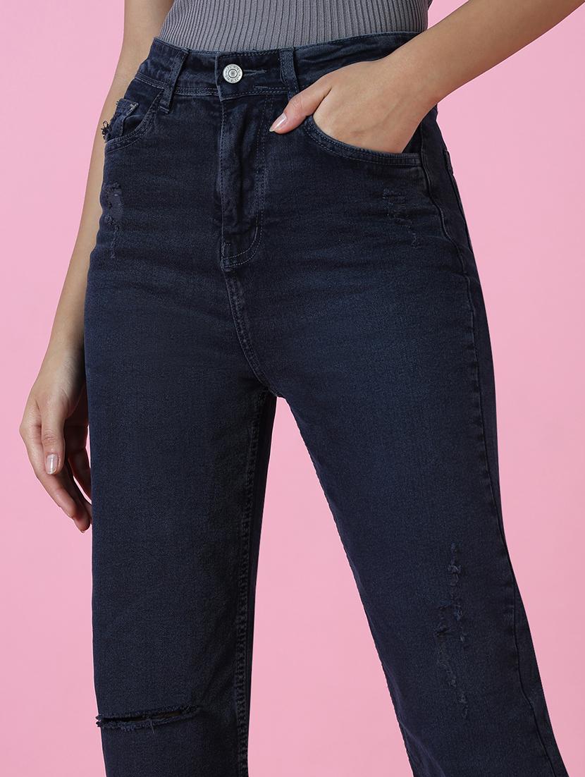women's plain straight fit jeans - 18591032 - Standard Image - 6