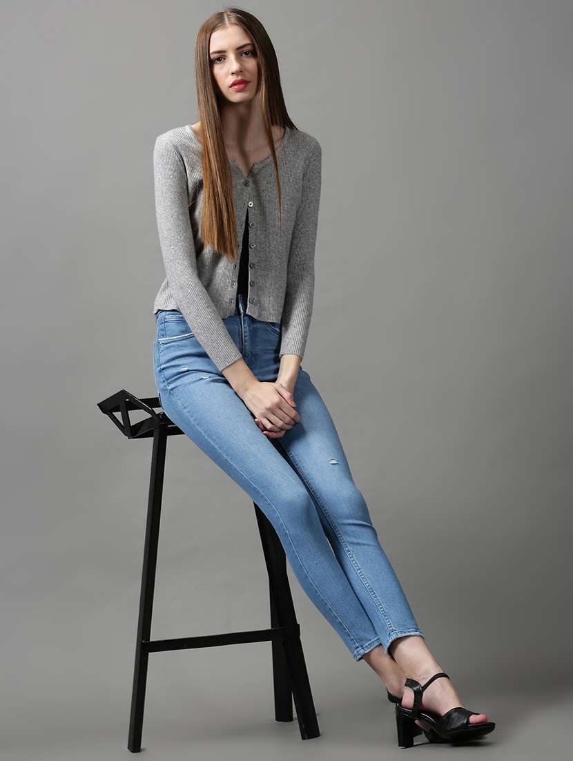women's distress slim fit jeans - 18591033 - Standard Image - 4