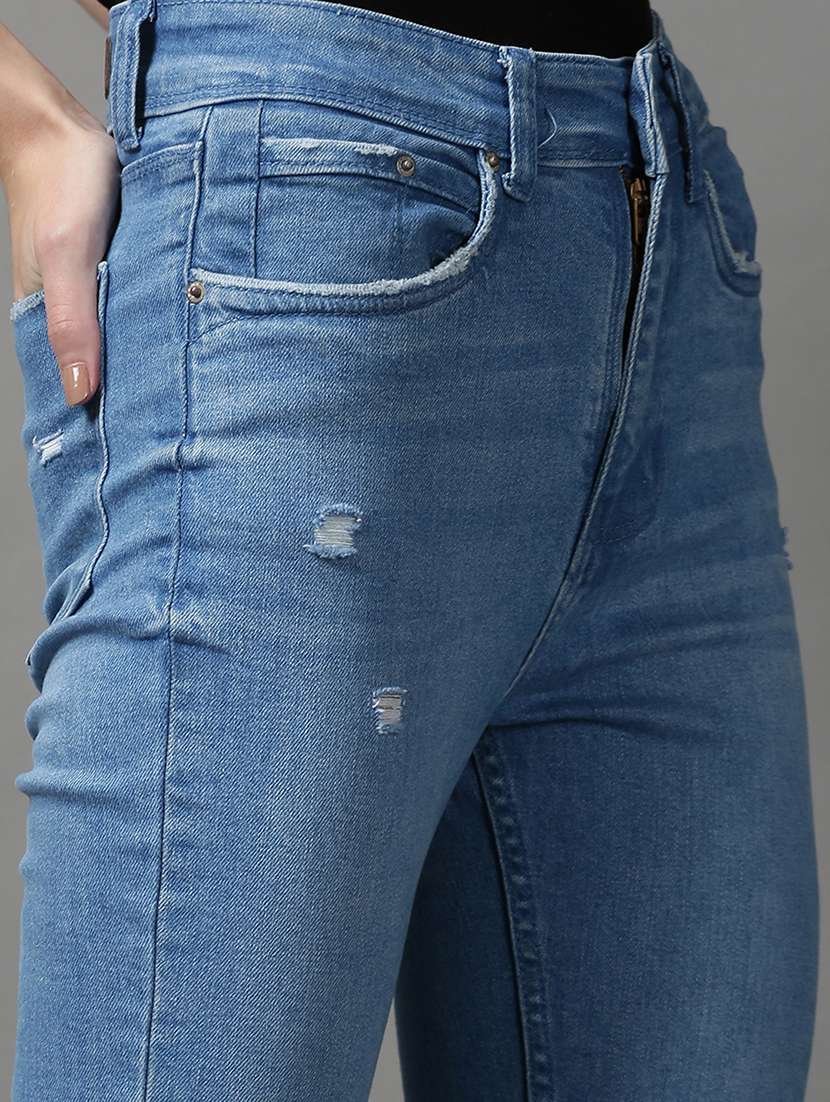 women's distress slim fit jeans - 18591033 - Standard Image - 6