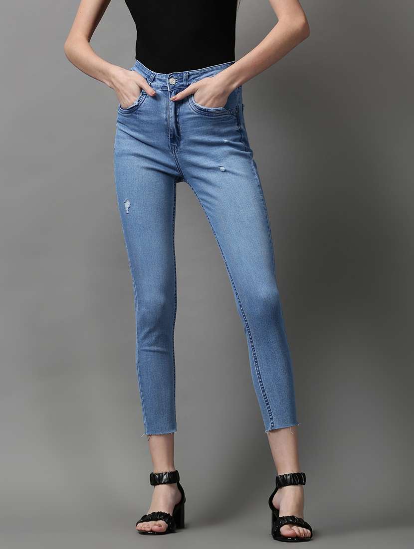 women's plain skinny fit jeans