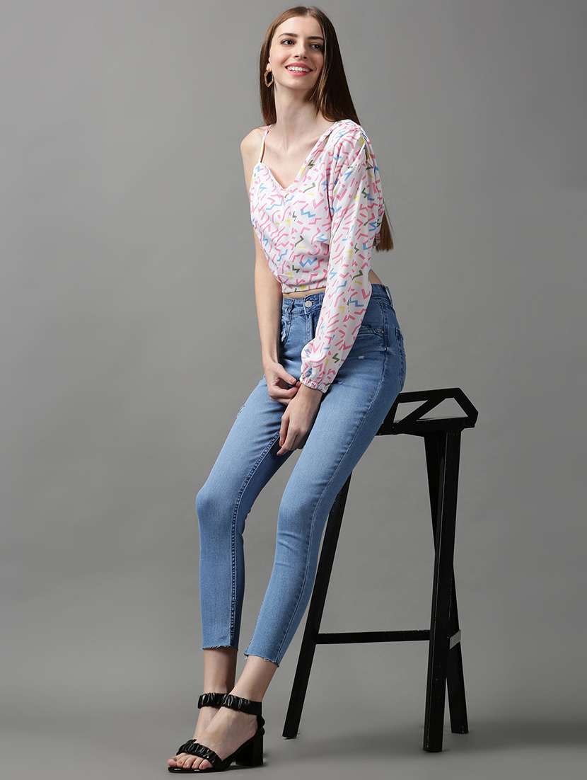 women's plain skinny fit jeans - 18591043 -  Standard Image - 4