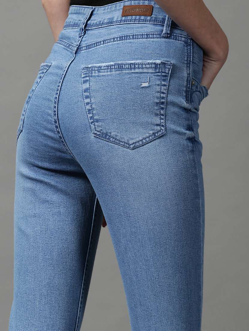 women's plain skinny fit jeans - 18591043 -  Standard Image - 6