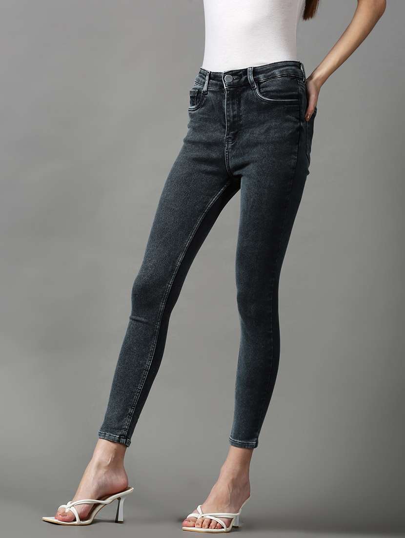 women's plain skinny fit jeans - 18591048 - Standard Image - 1