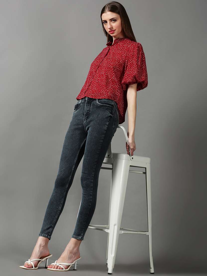 women's plain skinny fit jeans - 18591048 - Standard Image - 4