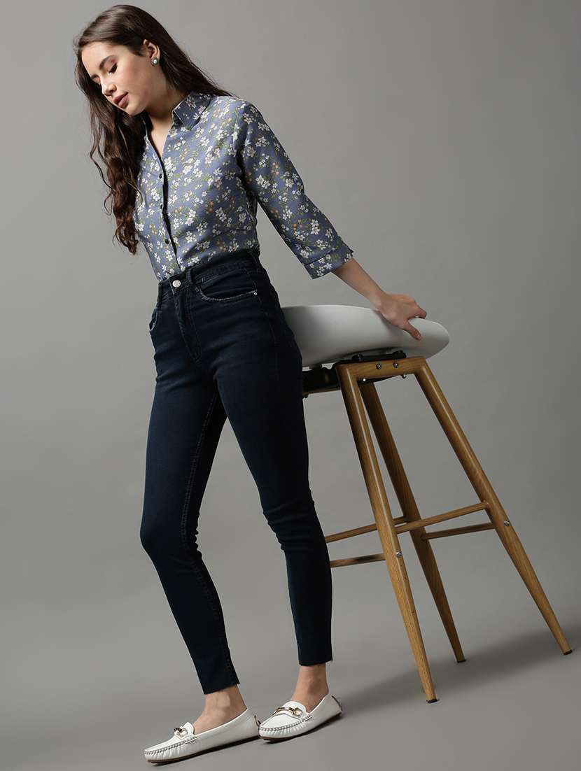 women's plain skinny fit jeans - 18591051 - Standard Image - 4