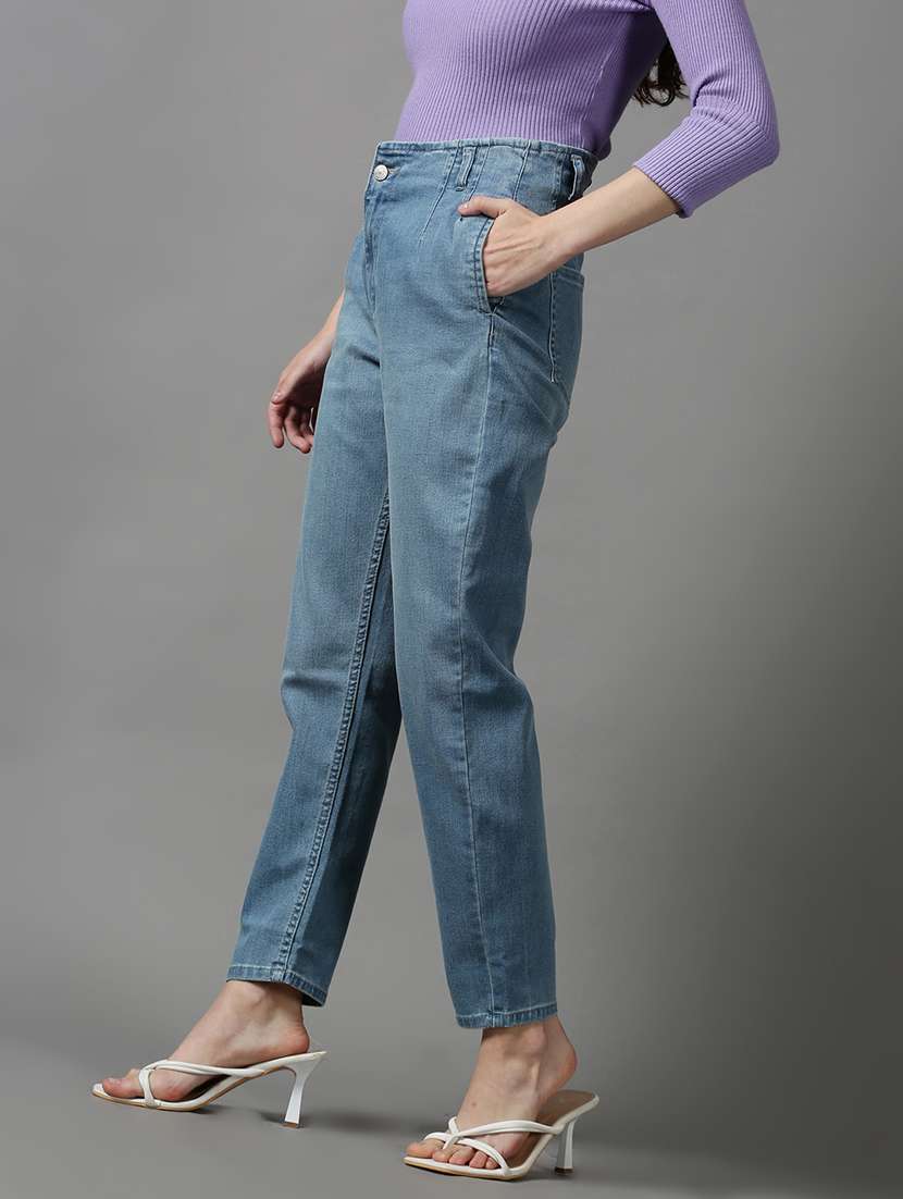 women's plain mom fit jeans - 18591065 -  Standard Image - 1