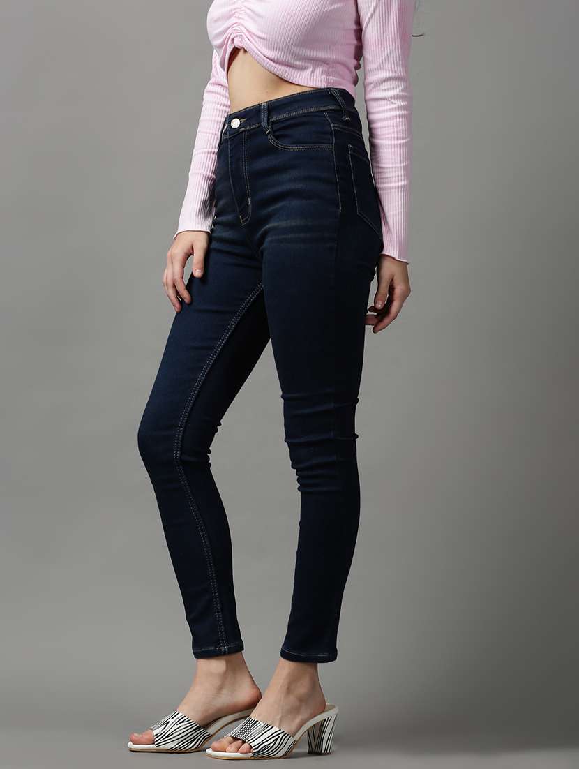 women's plain slim fit jeans - 18591068 - Standard Image - 1