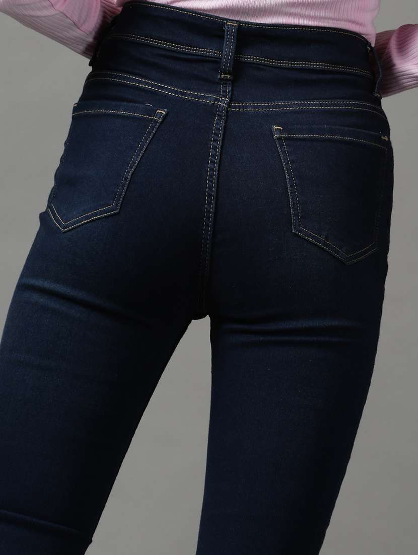 women's plain slim fit jeans - 18591068 - Standard Image - 6