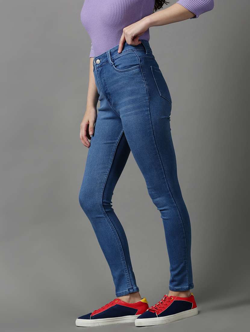 women's plain slim fit jeans - 18591069 -  Standard Image - 1