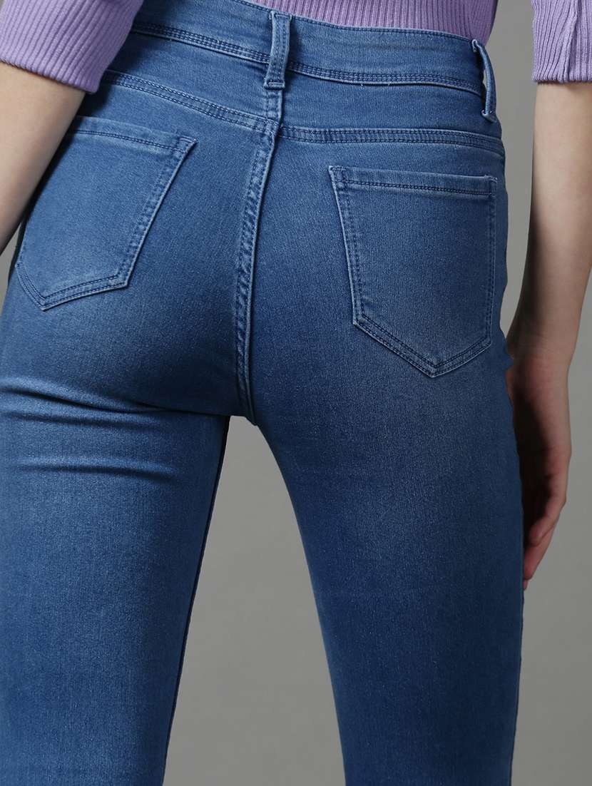women's plain slim fit jeans - 18591069 - Standard Image - 6
