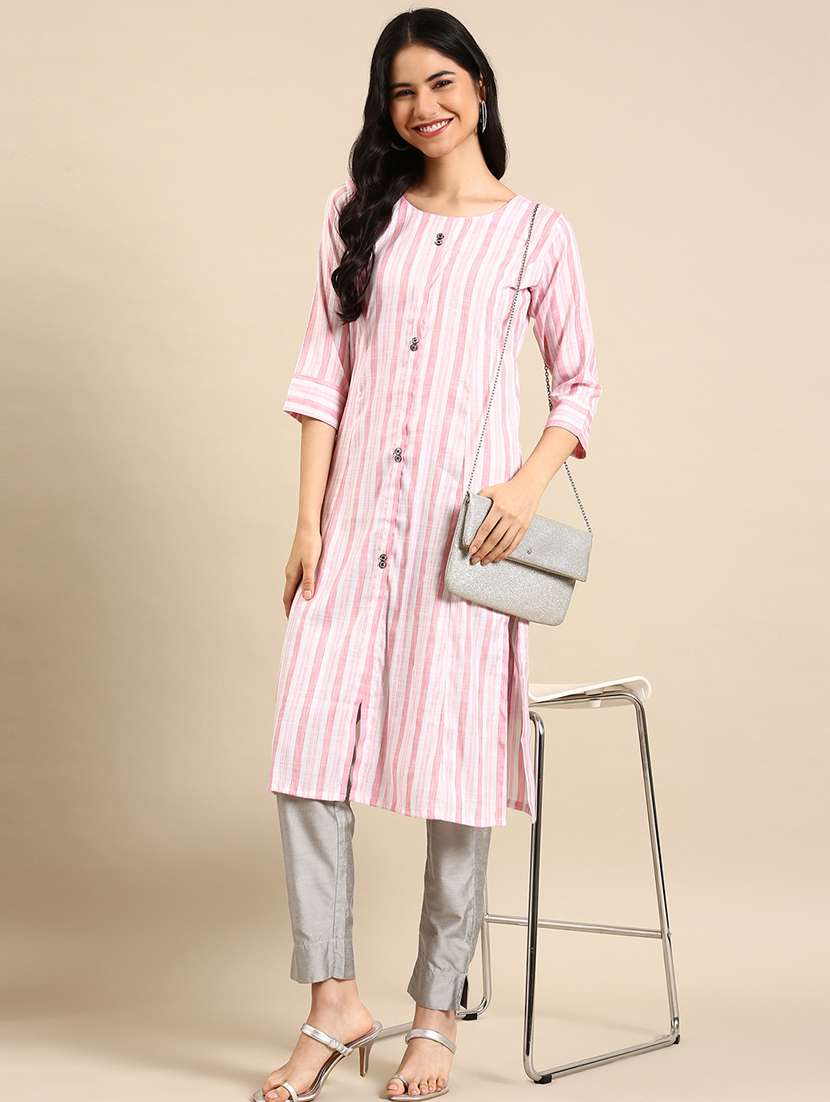 women's straight kurta - 18591105 -  Standard Image - 1