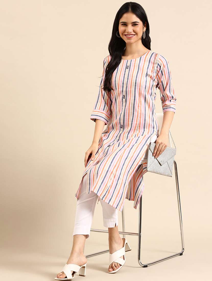 women's straight kurta - 18591106 -  Standard Image - 1
