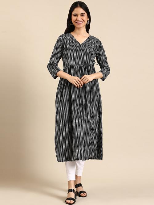 women's angrakha kurta - 18591186 - Standard Image - 0