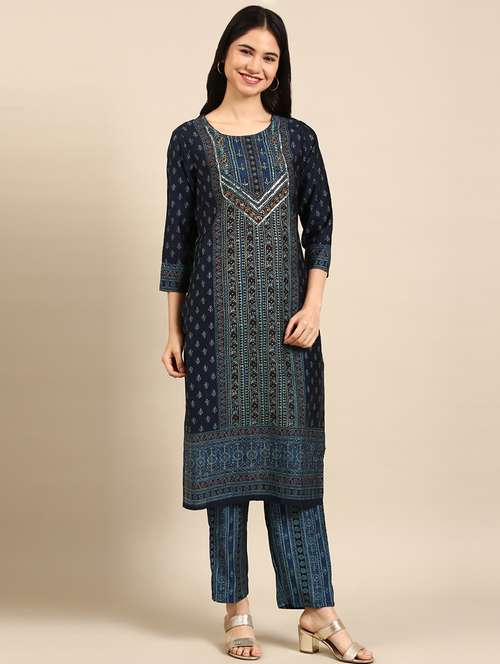 women printed kurta pant with dupatta set - 18591206 -  Standard Image - 0
