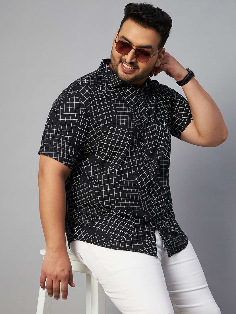 mens geometric casual shirt - 18591306 -  Standard Image - 4