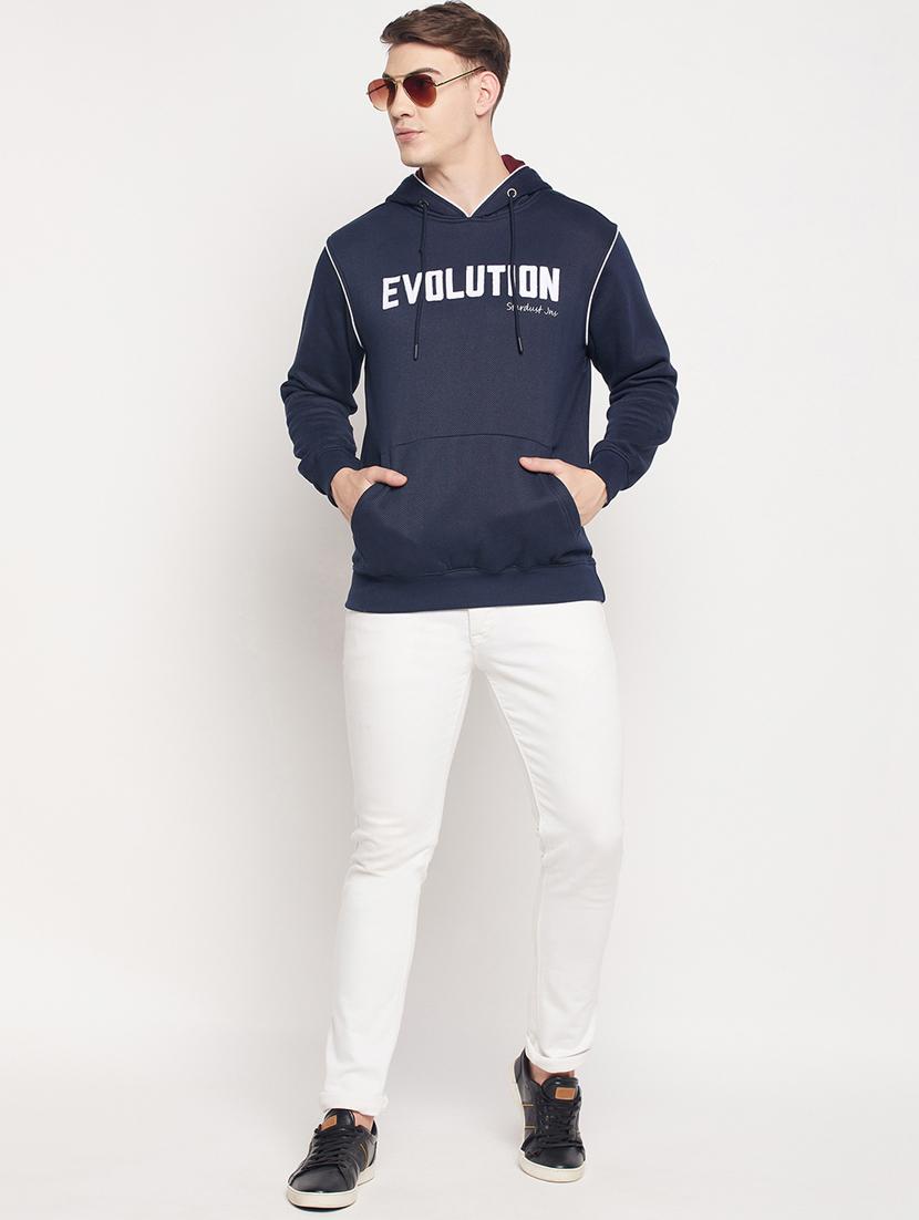 hooded chest print sweatshirt - 18591532 - Standard Image - 4