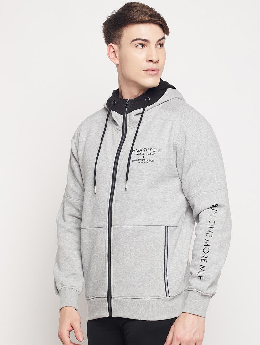hooded chest print sweatshirt - 18591537 -  Standard Image - 1