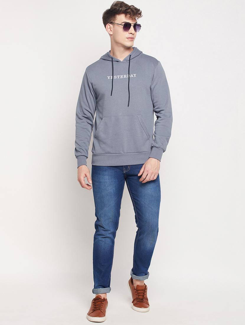 hooded chest print sweatshirt - 18591539 - Standard Image - 4