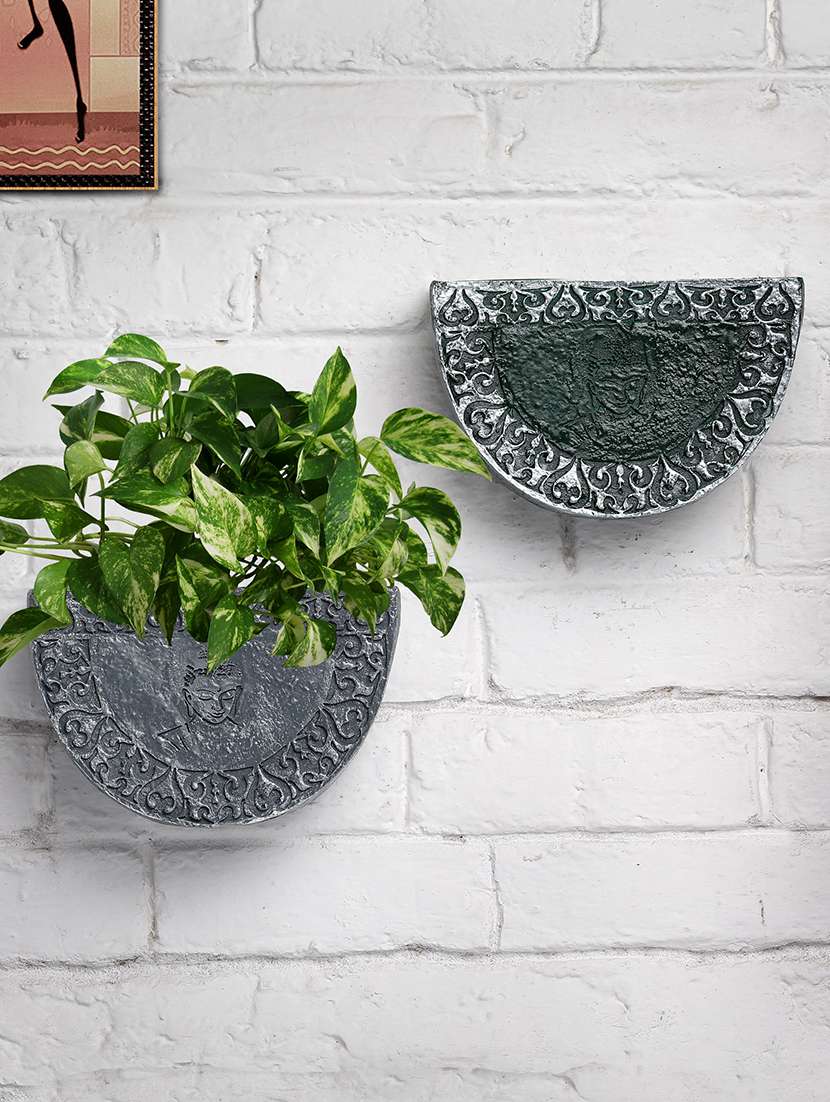 half circle u shape home and garden wall planters set of 2