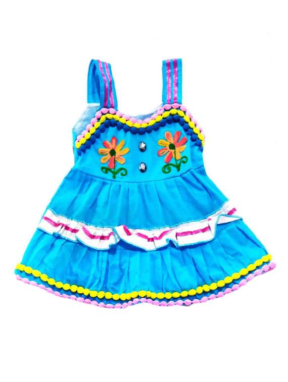 girls square neck sleeveless frock