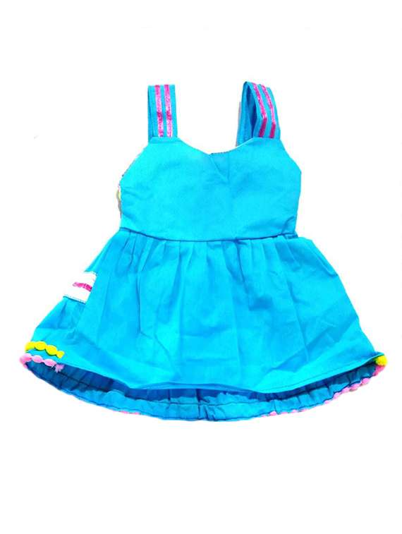 girls square neck sleeveless frock - 18591827 -  Standard Image - 1