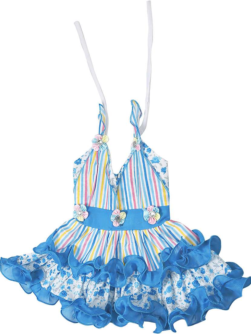 girls v neck sleeveless frock