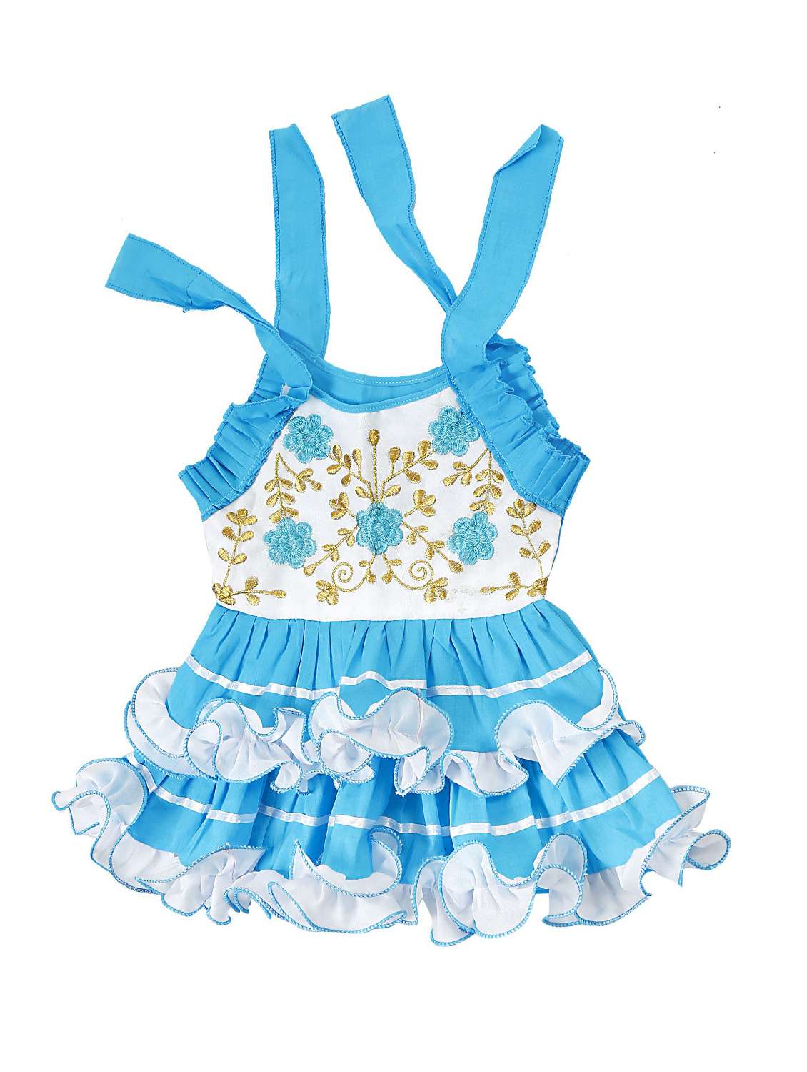 girls shoulder strap sleeveless frock