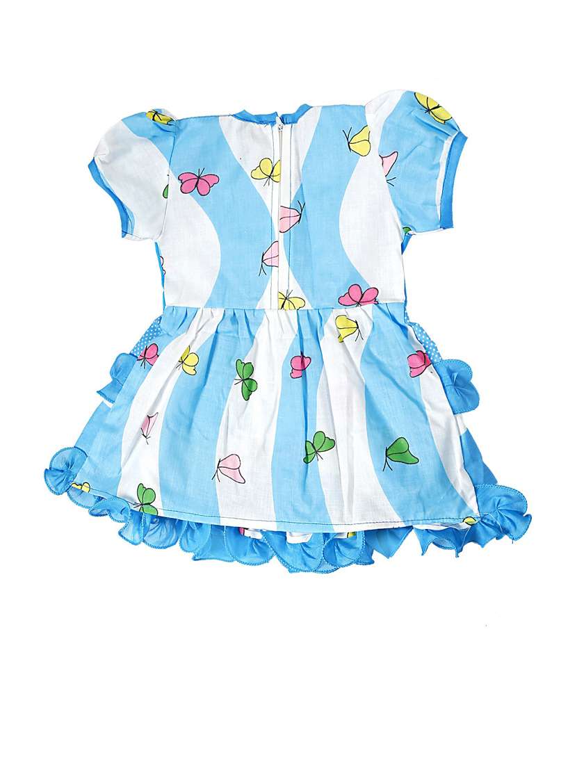 girls round neck short sleeves frock - 18591984 -  Standard Image - 1