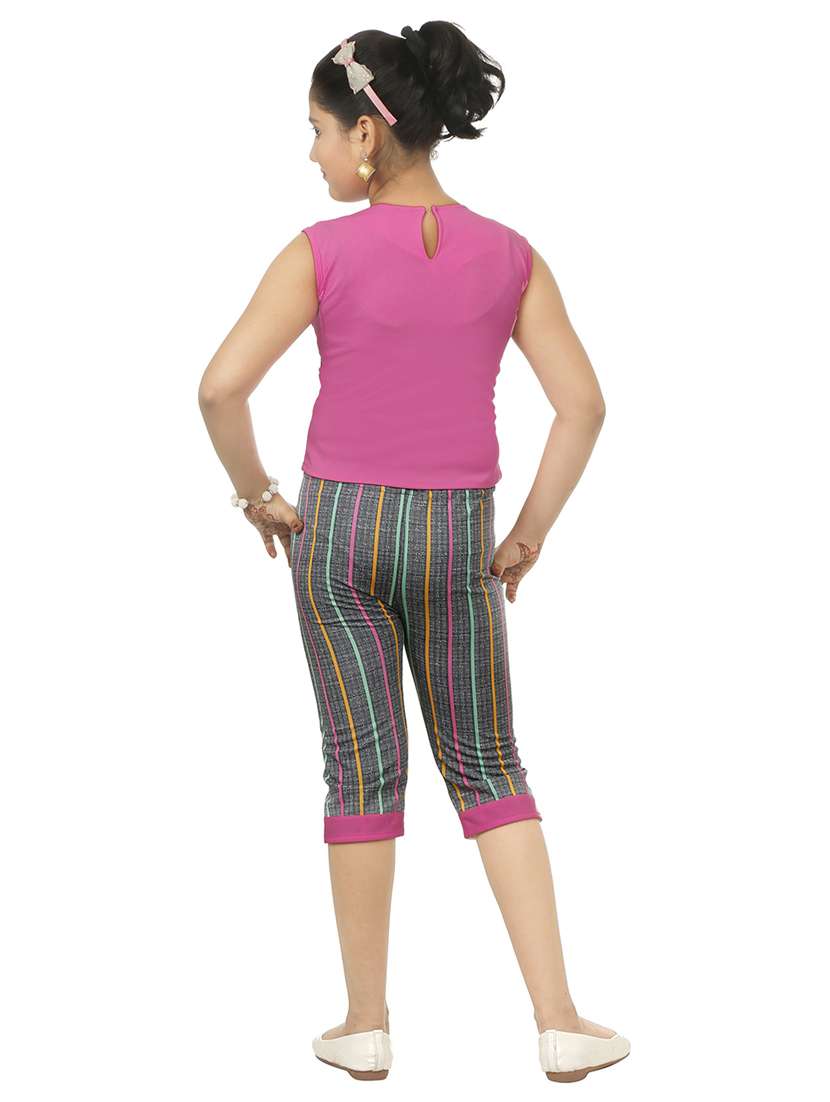girls printed top & capri set - 18592033 -  Standard Image - 1
