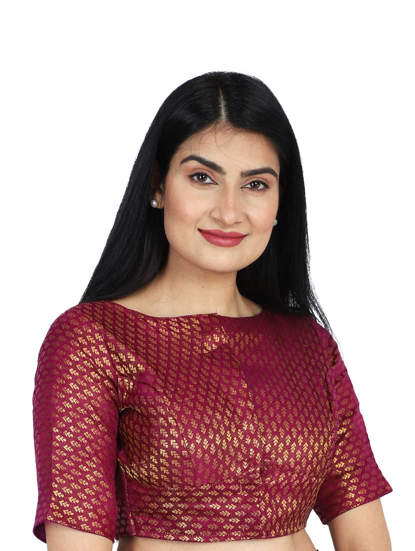 self design brocade blouse - 18592150 -  Standard Image - 1