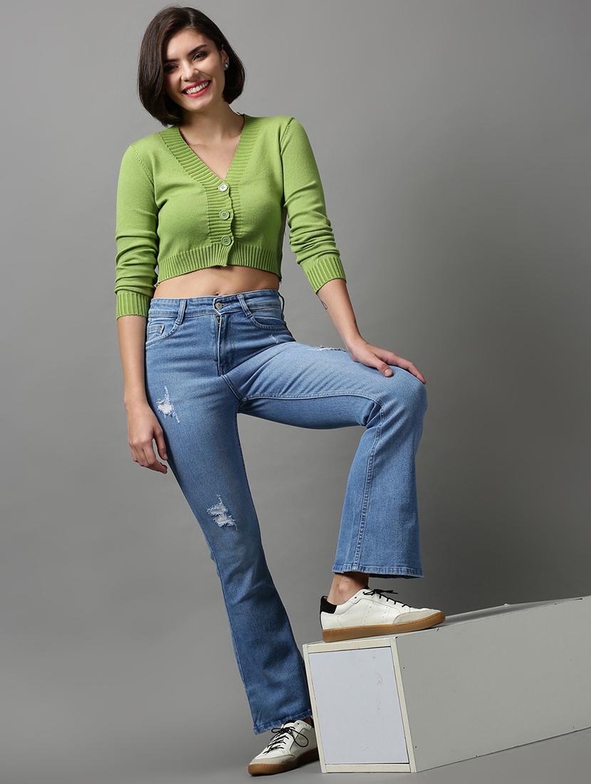 v neck solid wool cardigan - 18592454 - Standard Image - 4