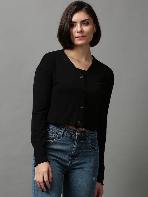 v neck solid cardigan - 18592460 -  Standard Image - 0