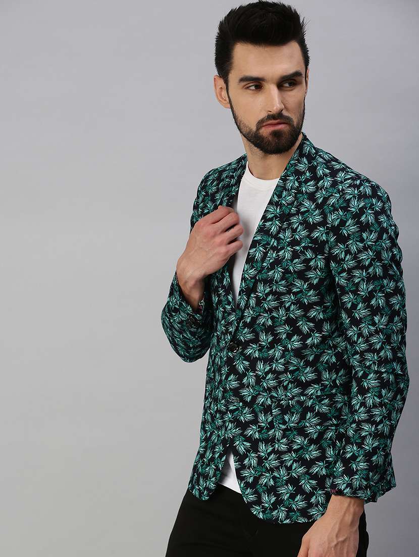 printed single breasted casual blazer - 18593124 -  Standard Image - 1