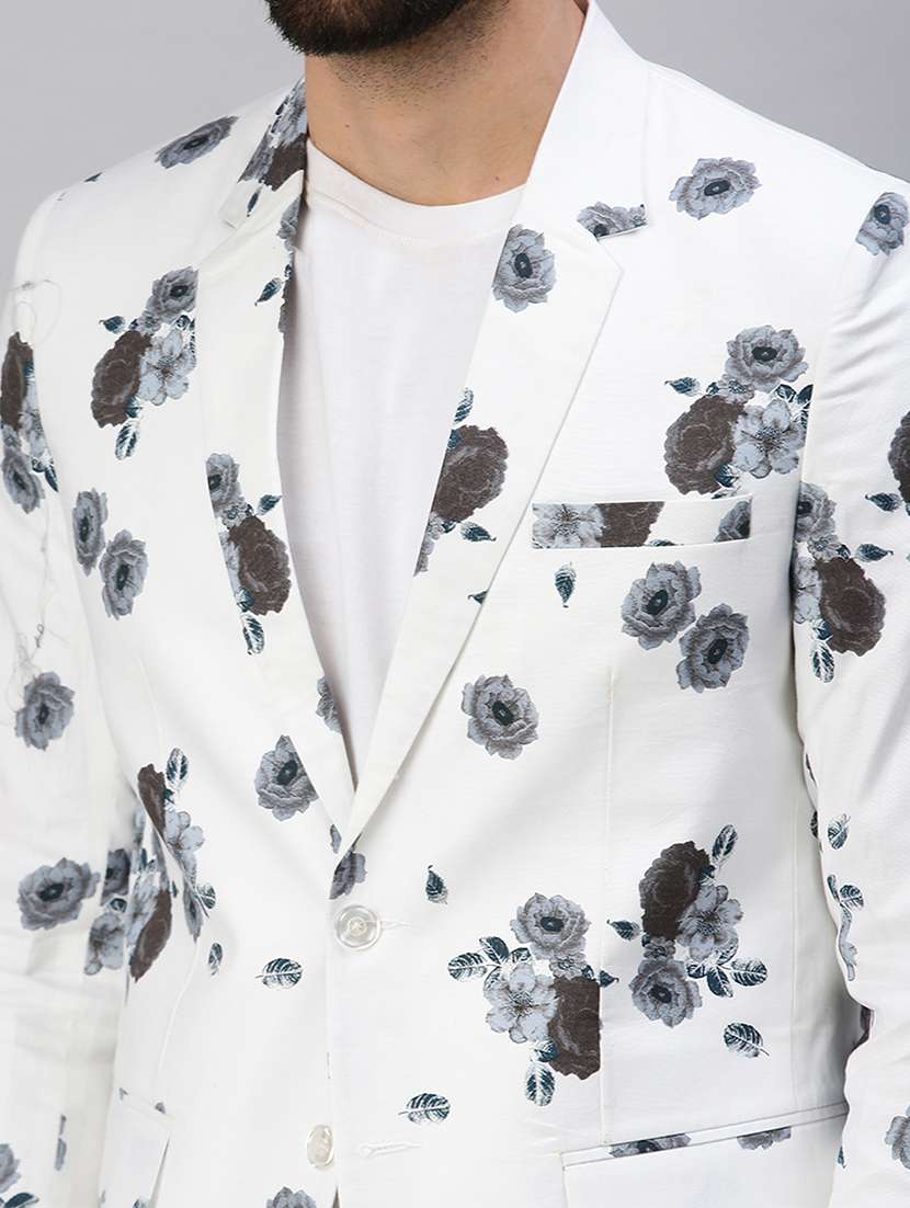 printed single breasted casual blazer - 18593128 -  Standard Image - 4