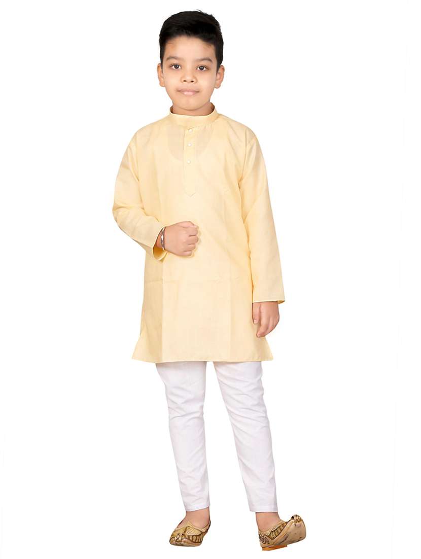 boys solid kurta set