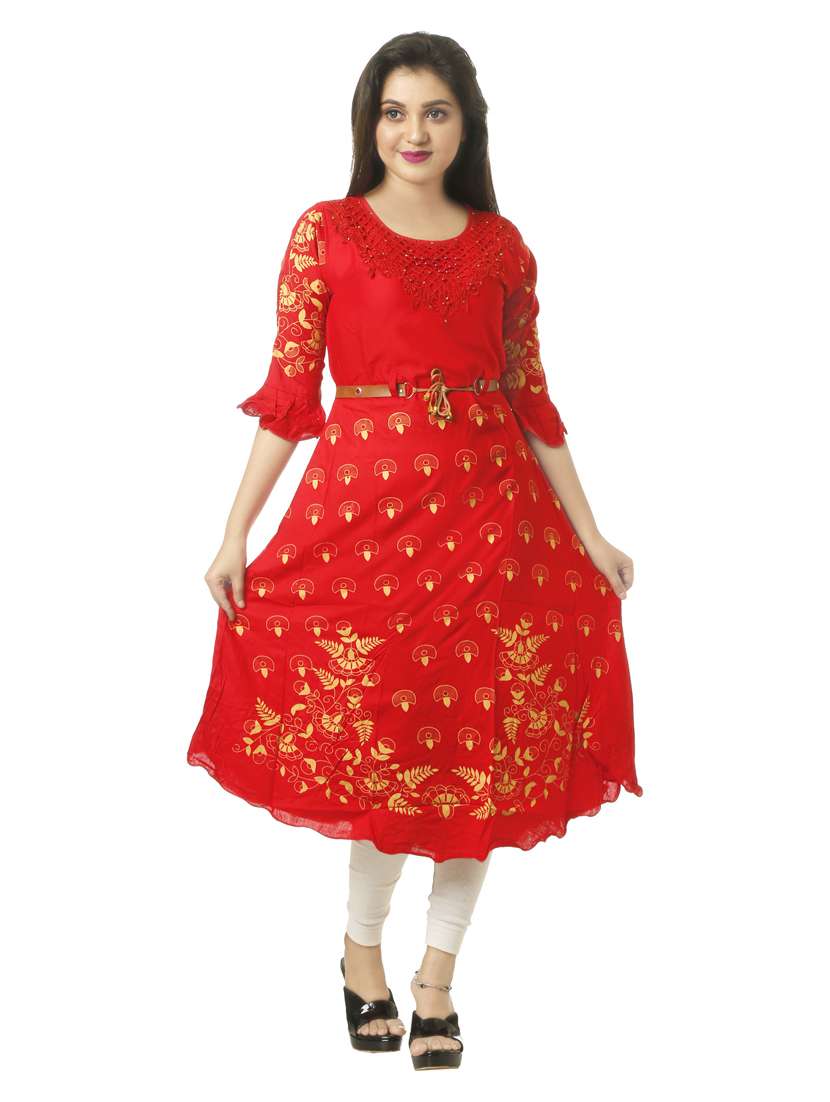 women's flared kurta