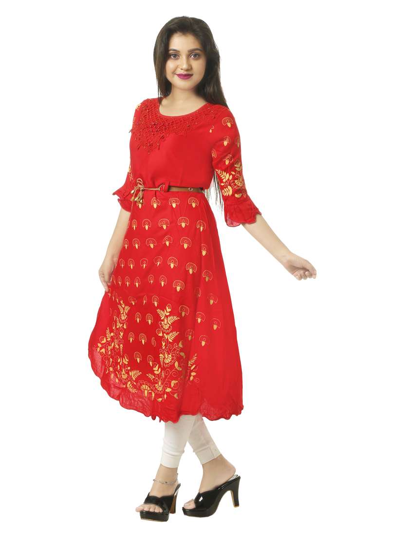 women's flared kurta - 18594521 -  Standard Image - 1