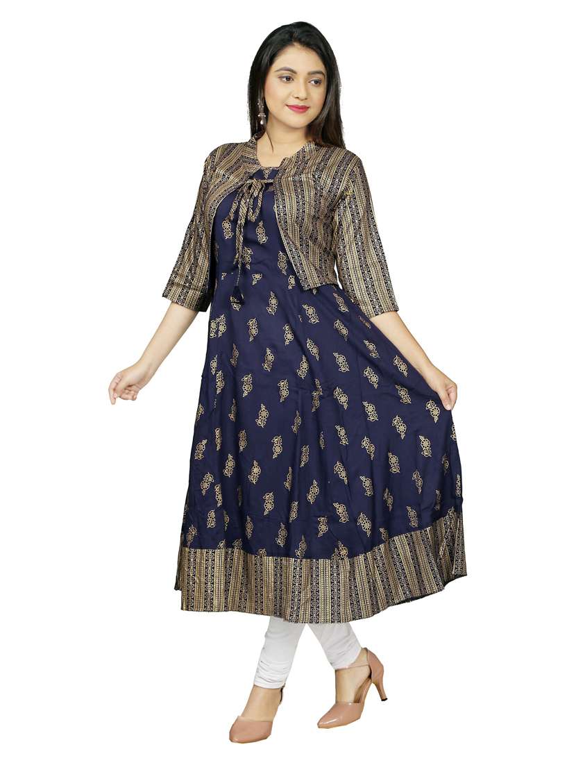 women's kurta with jacket kurta - 18594529 -  Standard Image - 1