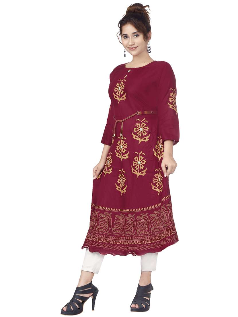 women's flared kurta - 18594562 -  Standard Image - 1