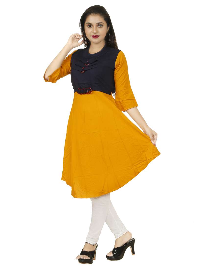 women's flared kurta - 18594593 -  Standard Image - 1