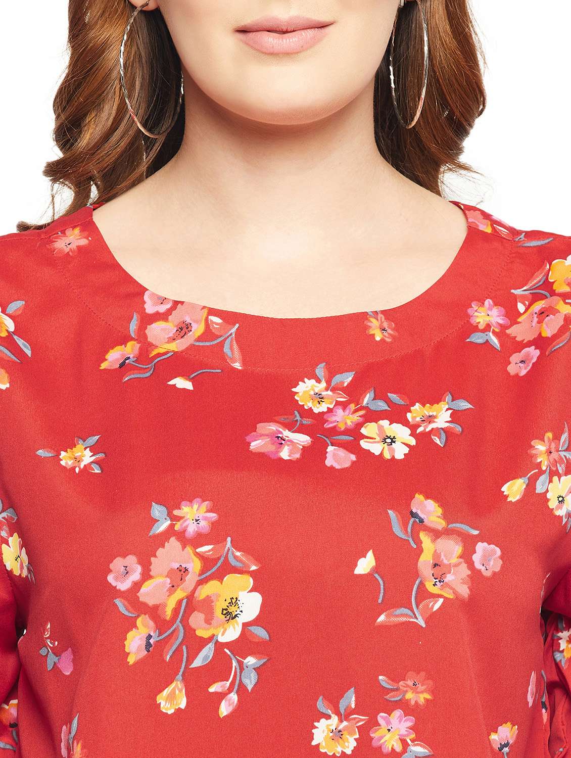 women's crop round neck top - 18601304 -  Standard Image - 4