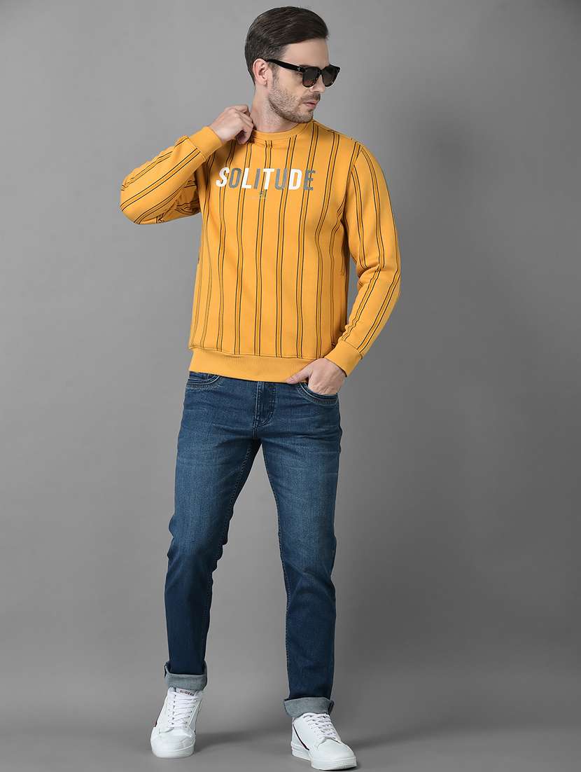mens striped long sleeve sweatshirt - 18601501 - Standard Image - 4