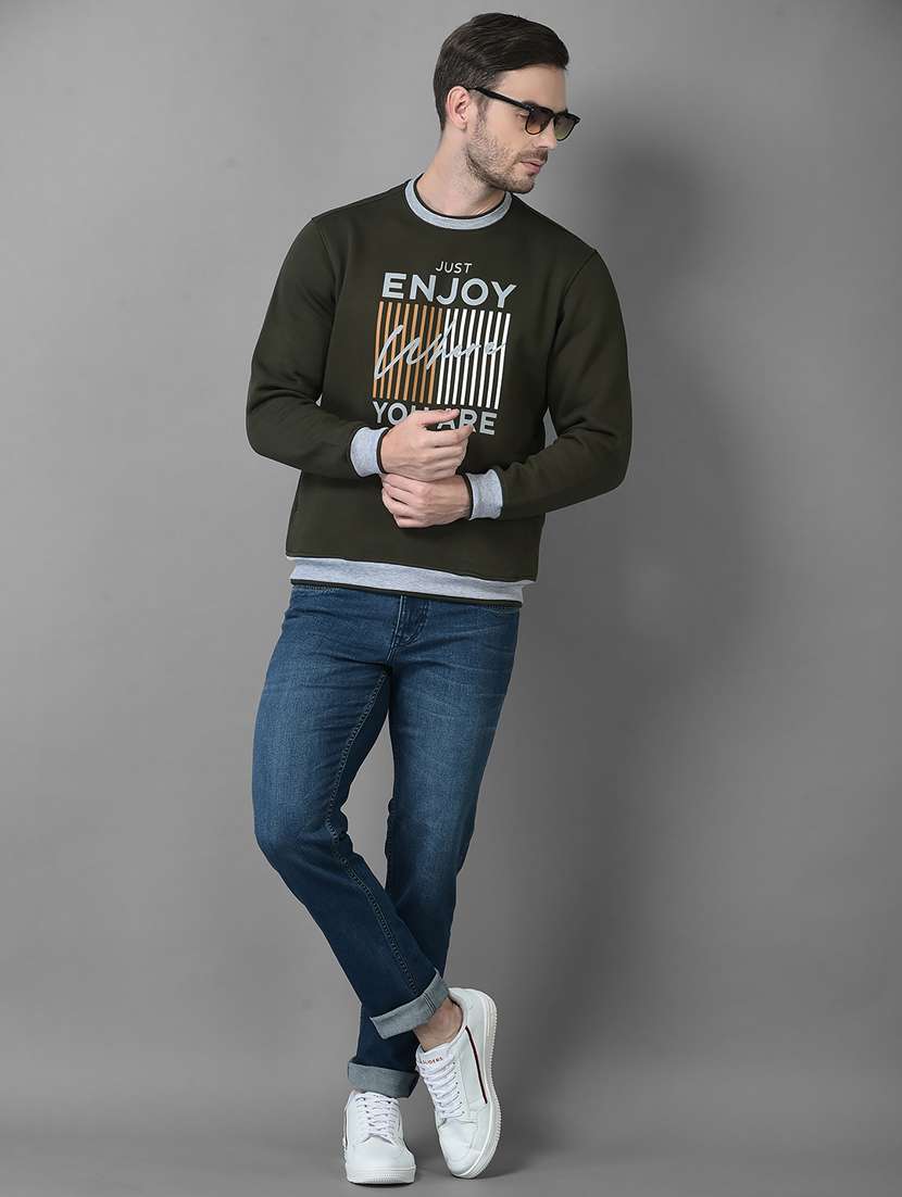 mens front print sweatshirt - 18601502 - Standard Image - 4
