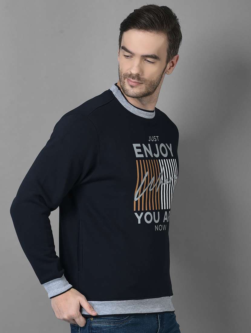 mens front print sweatshirt - 18601503 -  Standard Image - 1