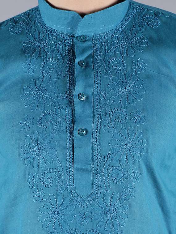embroidered long kurta - 18602007 - Standard Image - 4
